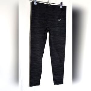 GYMSHARK | ADAPT Marli Seamless‎ Leggings - Black/Smokey Grey | Size Small